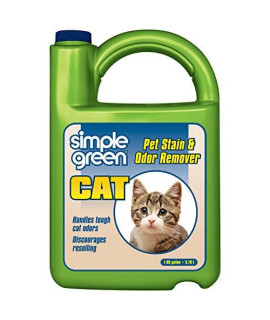 Cat Stain & Odor Remover - Enzyme Cleaner for Cat Urine, Feces, Blood, Vomit (1 gallon Refill)