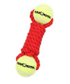 Mammoth Pet Products Flossy Chews Braided Bone with 2 Tennis Balls for Dogs, Medium, 9-Inch, Assortment (53002F)