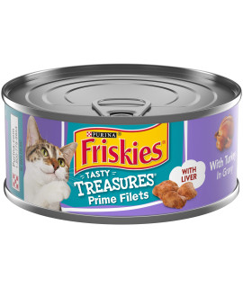 Purina Friskies Gravy Wet Cat Food, Tasty Treasures With Turkey & Liver - (24) 5.5 oz. Cans
