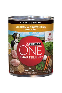 Purina ONE Natural Pate Wet Dog Food, SmartBlend Chicken & Brown Rice Entree - (12) 13 oz. Cans