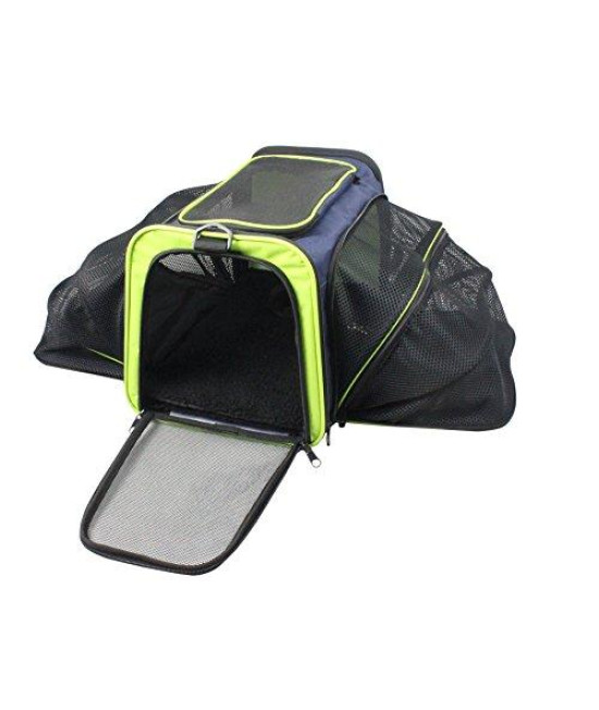 Pet Life B99Bl Collapsible Expandable Pet Carrier, One Size, Navy Blue