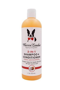 Warren London 2in1 Pet Shampoo and Conditioner for Dogs, Puppys, & Cats | Best Dog Shampoo and Conditioner for Dry Itchy Skin | Dandruff Shampoo for Dogs | Made in USA | 17oz