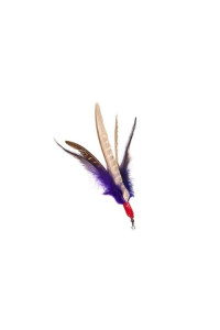 GoCat Da Bird Feather Cat Toy Super Refill with Extra Feathers, Handmade in The USA, Assorted Colors (1 Pack)