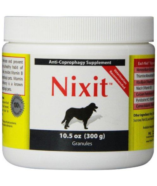 Nixit Stool-Eating Preventative for Dogs - Vitamin B Supplement - Chicken Liver and Natural Fish Flavored Powder - 10.5 oz