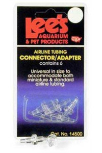 Lees Pet Products ALE14500 6-Card Airline Connectors for Aquarium Pumps