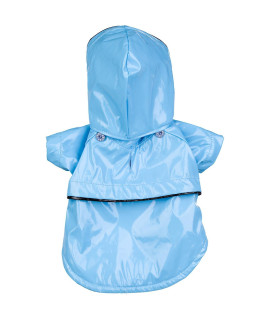 Pet Life Light Blue PVc Raincoat for Dogs SM