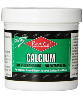 RepCal 0 D3 Calcium No Phosphorus No Vitamin D3 (3.3oz)