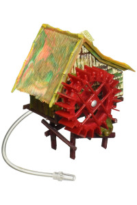 Penn-Plax Aerating Action Ornament, Rice Mill - Spinning Wheel - Small