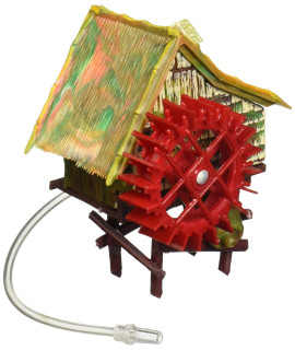 Penn-Plax Aerating Action Ornament, Rice Mill - Spinning Wheel - Small
