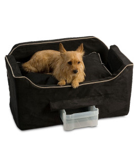 Snoozer Luxury Lookout Pet car Seat, Large Luxury II, Black with Herringbone