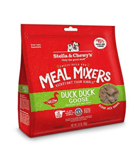 Stella & Chewys Freeze-Dried Raw Duck Duck Goose Meal Mixers Dog Food Topper, 3.5 oz. Bag (FDDM-3.5)