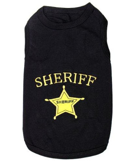 Parisian Pet Sheriff Dog T-Shirt, XL