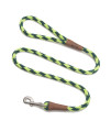 Mendota Pet Snap Leash - British-Style Braided Dog Lead, Made in The USA - Jade, 12 in x 6 ft - for Large Breeds