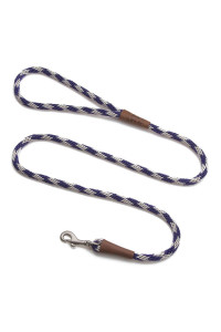 Mendota Pet Snap Leash - British-Style Braided Dog Lead, Made in The USA - Amethyst, 38 in x 6 ft - for SmallMedium Breeds