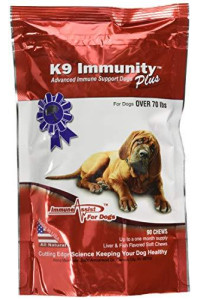 Aloha Medicinals - K9 Immunity Plus - Potent Immune Booster For Dogs Over 70 Pounds - 90 Soft Chews
