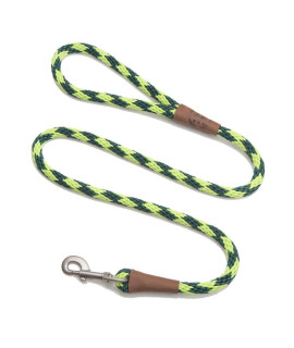 Mendota Pet Snap Leash - British-Style Braided Dog Lead, Made in The USA - Jade, 38 in x 4 ft - for SmallMedium Breeds