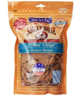 Smokehouse 100-Percent Natural Prime Chips Chicken Dog Treats, 16-Ounce