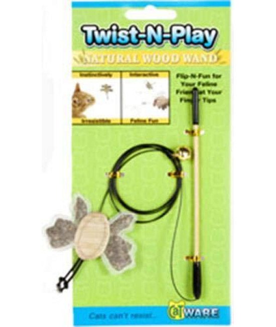 Ware Manufacturing Natural Wood Twist-N-Play Wand Cat Toy
