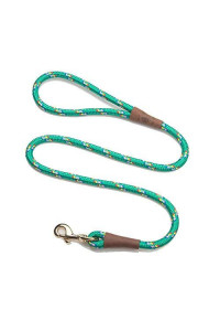 Mendota Pet Snap Leash - British-Style Braided Dog Lead, Made in The USA - Kelly confetti, 12 in x 4 ft - for Large Breeds