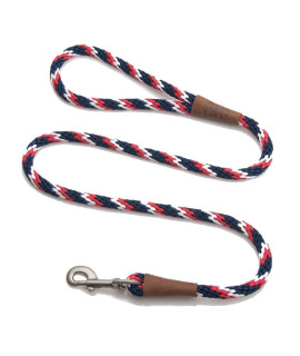 Mendota Pet Snap Leash - British-Style Braided Dog Lead, Made in The USA - Pride, 12 in x 4 ft - for Large Breeds