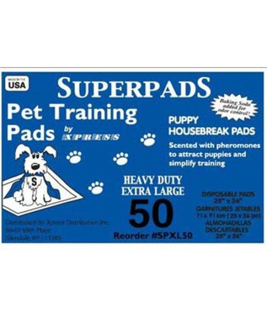 Superpads X-Large Maximum Absorbency 28 x 36-Inch Pet Training Pads, 50-Pack