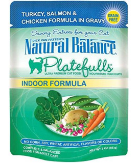Natural Balance Platefulls - Turkey Salmon & chicken - 24 x 3 oz