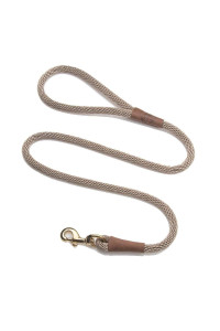 Mendota Pet Snap Leash - British-Style Braided Dog Lead, Made in The USA - Tan, 12 in x 6 ft - for Large Breeds