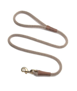 Mendota Pet Snap Leash - British-Style Braided Dog Lead, Made in The USA - Tan, 12 in x 6 ft - for Large Breeds