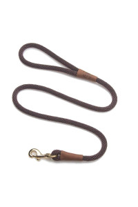Mendota Pet Snap Leash - British-Style Braided Dog Lead, Made in The USA - Brown, 38 in x 6 ft - for SmallMedium Breeds