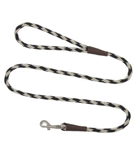 Mendota Pet Snap Leash - British-Style Braided Dog Lead, Made in The USA - Sandstone, 12 in x 4 ft - for Large Breeds
