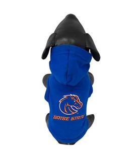 NCAA Boise State Broncos Collegiate Cotton Lycra Hooded Dog Shirt (Team Color, X-Large) Royal Blue/Orange