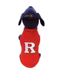 NCAA Rutgers Scarlet Knights Polar Fleece Dog Sweatshirt, XX-Small
