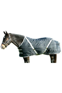 High Spirit Snuggie Pony Stable Blanket, Black/Silver, 56-Inch