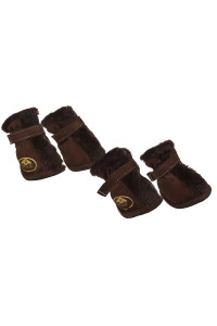 Pet Life Ultra-Fur comfort Boots Brown Small