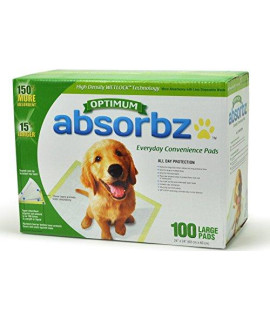Absorbz Optimum Training Pads for Dogs, 100 ct. Large 24x24 Pads