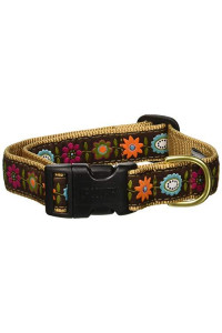 Up Country Bella Floral Pattern (Bella Floral Dog Collar, Large (15 to 21 inches) 1 Inch Wide Width)