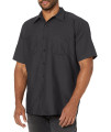 Red Kap Mens Industrial Work Shirt, Regular Fit, Short Sleeve, Black, X-Large Tall