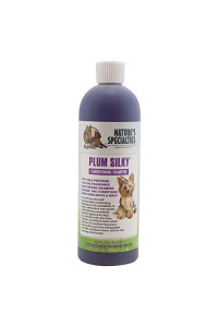 Natures Specialties Puppy Friendly Conditioning Dog Shampoo for Pets, Concentrate 24:1, Made in USA, Plum Silky, 16oz