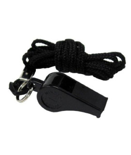 D.T. Systems Super-Pro Black Dog Training Whistle and Black Nylon Lanyard (80034)
