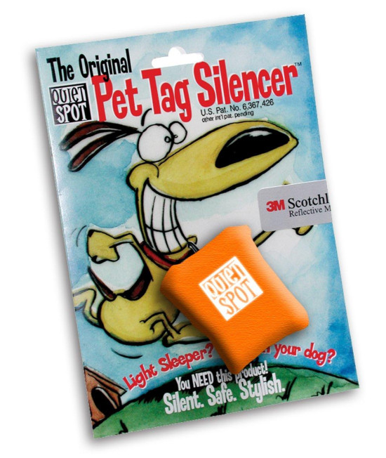 Quiet Spot Pet Tag Silencer (Orange)