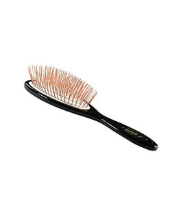 Bass Brushes Large/X-Long All Wire Brass Pin Cushion Pet Brush with Acrylic Handle