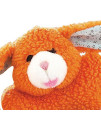 Zanies Cuddly Berber Baby Bunny Dog Toys, Orange