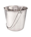 ProSelect Stainless Steel Flat Sided Pails - Durable Pails for Fences, cages, crates, or Kennels - 8, 4-Quart
