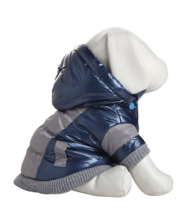 Pet Life DPF23012 Vintage Dog Ski Jacket with Removable Hood X-Small Blue