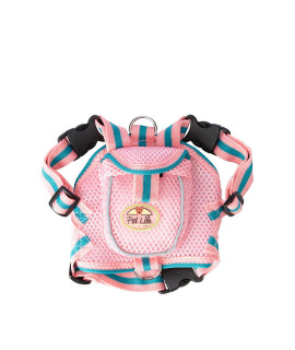 Pet Life DPF42004 Mesh Dog Harness Backpack with Pouch Medium Pink