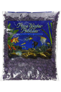 Pure Water Pebbles Aquarium gravel, 2-Pound, Purple Passion