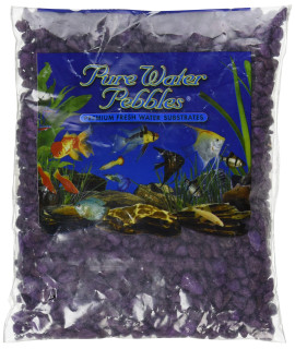 Pure Water Pebbles Aquarium gravel, 2-Pound, Purple Passion