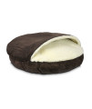 Snoozer Luxury Microsuede cozy cave Pet Bed, Small, Hot Fudge