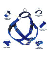 2 Hounds Design Freedom No Pull Dog Harness | Adjustable Gentle Comfortable Control for Easy Dog Walking |for Small Medium and Large Dogs | Made in USA | Leash Included | 1" MD Royal Blue