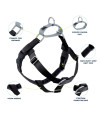 2 Hounds Design Freedom No Pull Dog Harness | Adjustable Gentle Comfortable Control for Easy Dog Walking |for Small Medium and Large Dogs | Made in USA | Leash Included | 1" XL Black